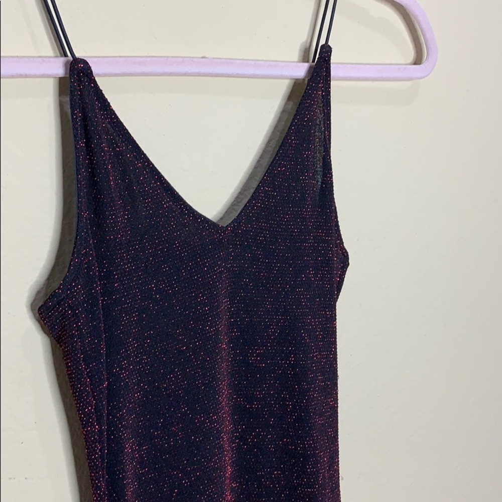 Red sparkle mini cocktail dress